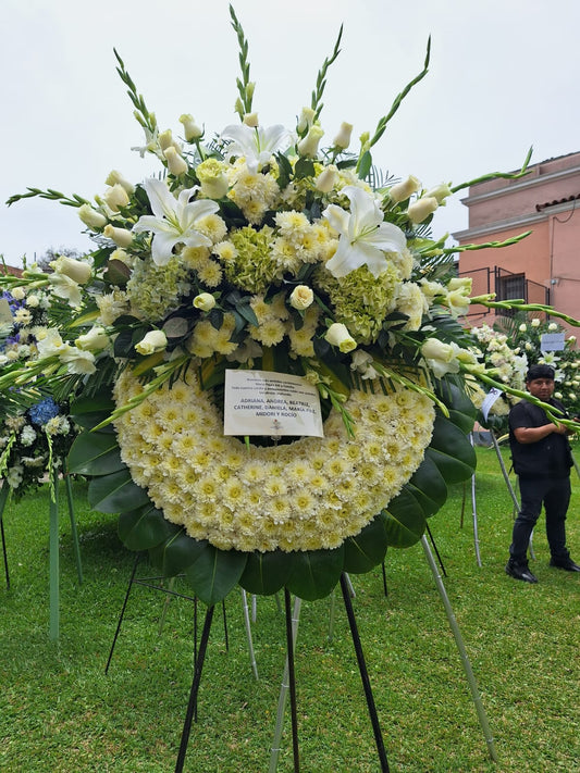 Corona de Rosas Lilium y Gladiolos