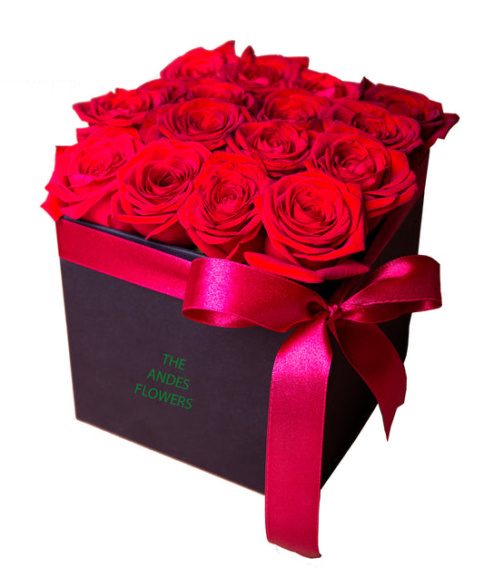 Rosas premium box en cubo pequeño