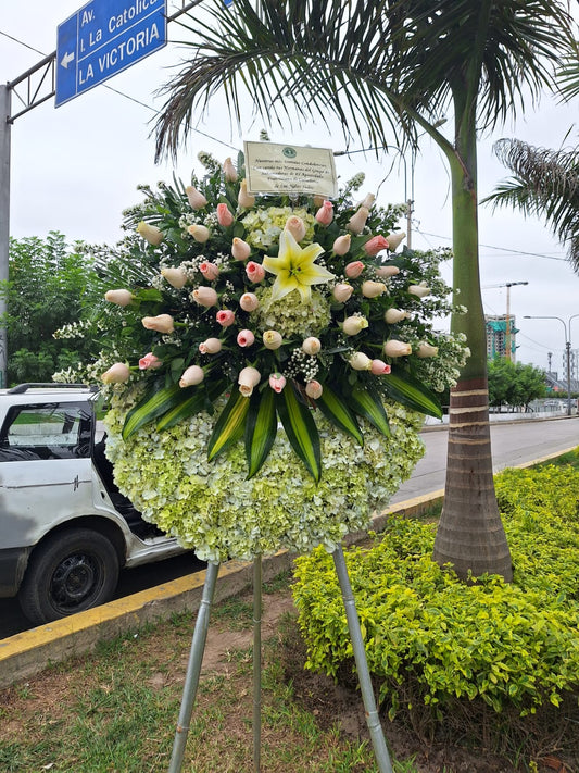 Corona de Rosas Rosadas